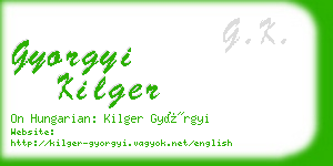 gyorgyi kilger business card